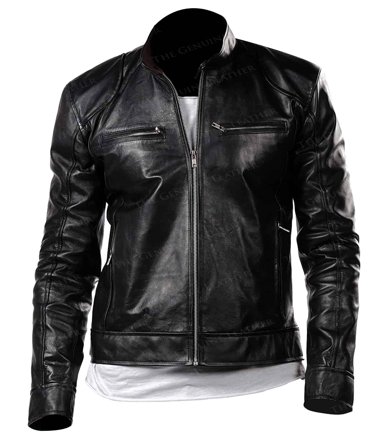 Mens Cafe Racer Black Retro Motorcycle Jacket | The ...