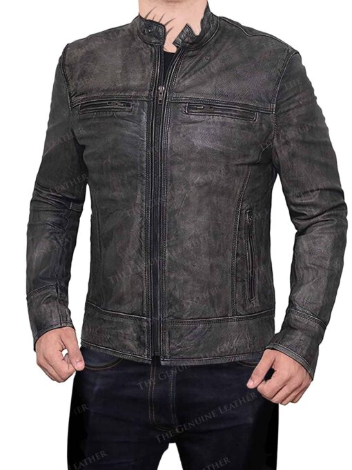 The Ardent Black Lambskin Men Leather Jacket