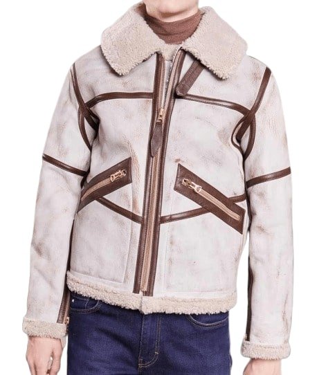 white aviator jacket
