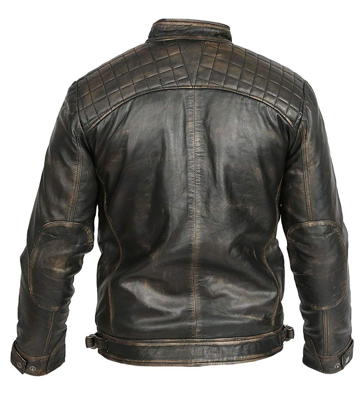 Download Mens Cafe Racer Retro Motorcycle Leather Jacket | Retro ...
